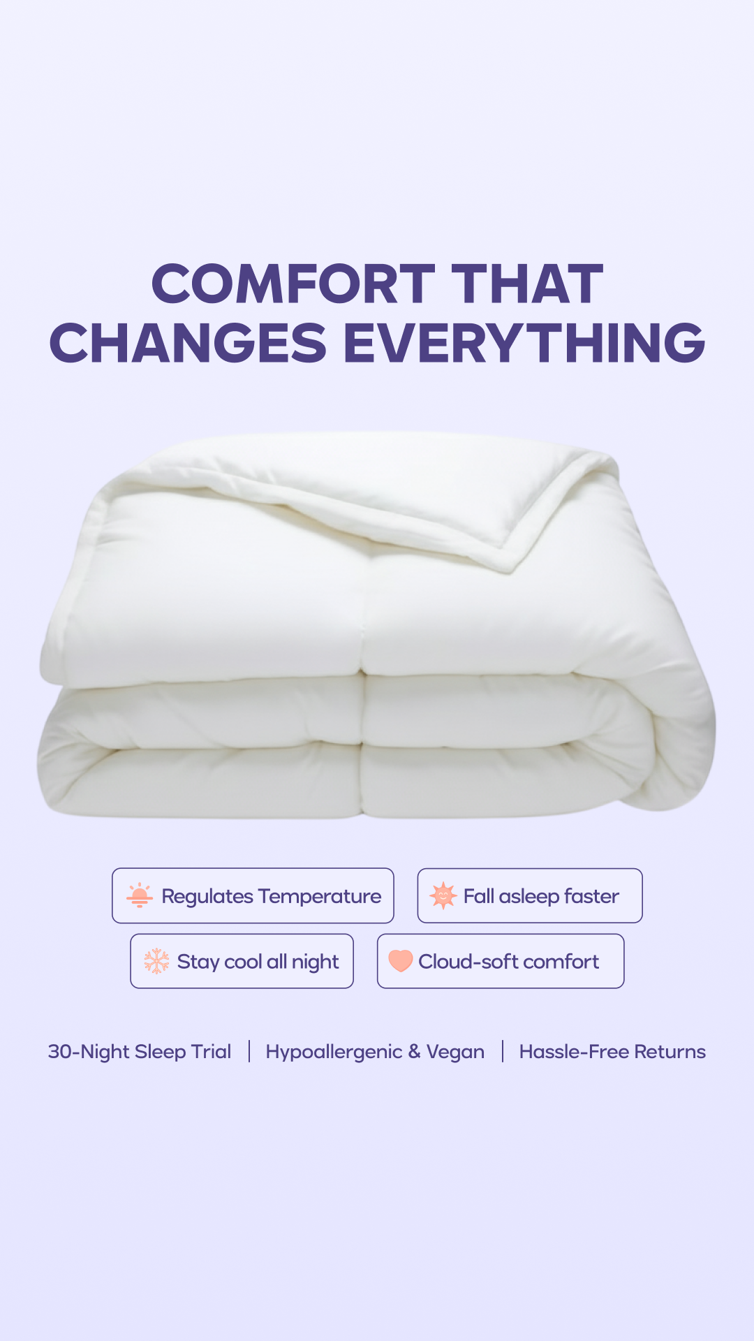 Mellow Comforters Facebook ad