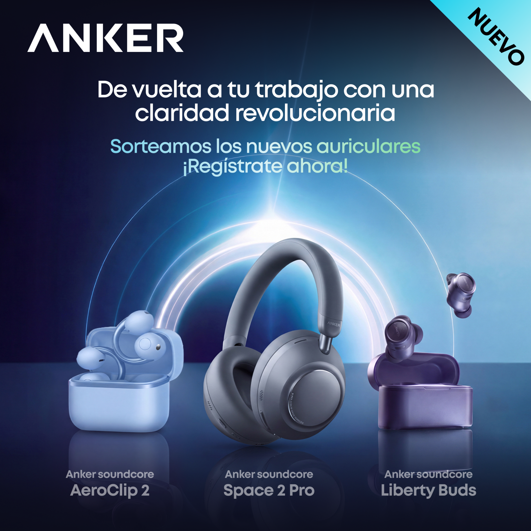 Anker Facebook ad: ¡Tiempo Limitado! Sorteamos los nuevos auriculares