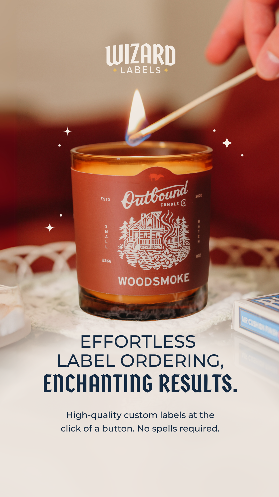 Wizard Labels Facebook ad