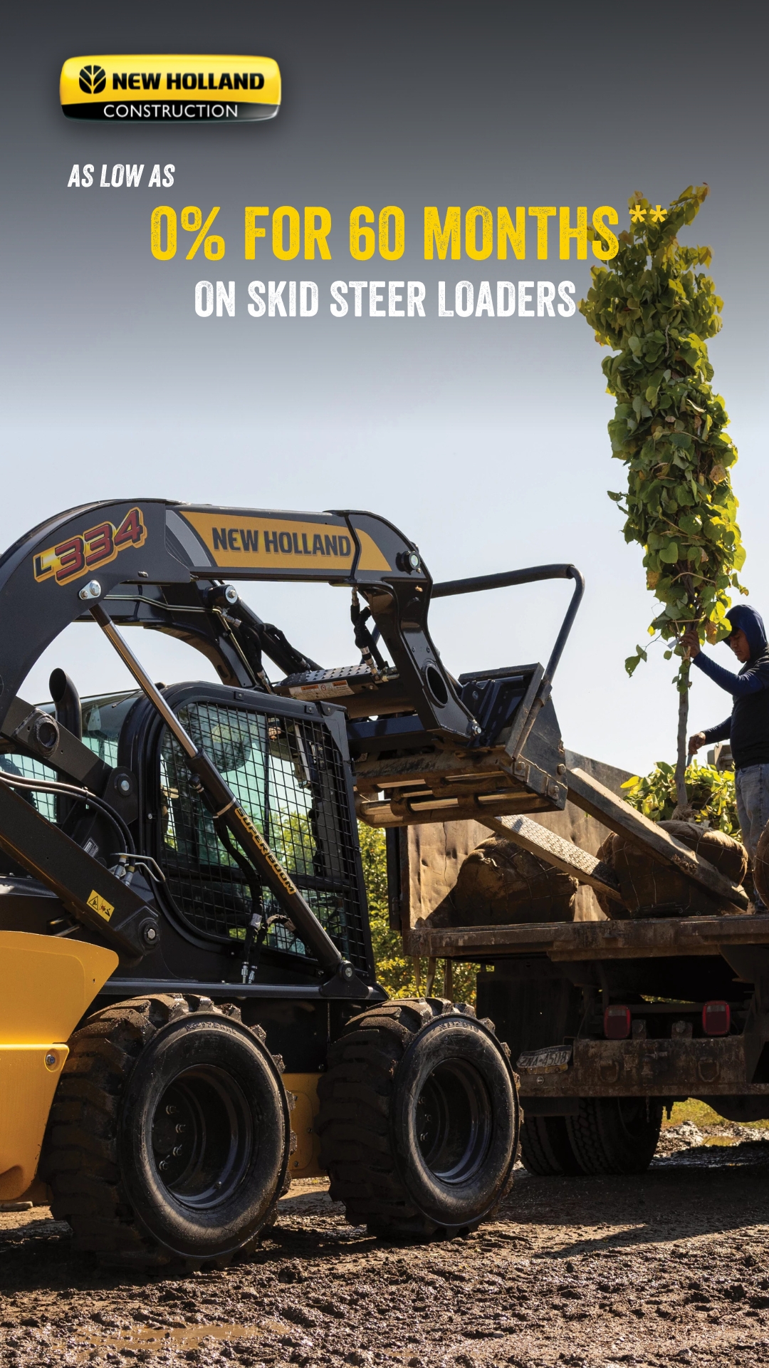 New Holland Construction Facebook ad from Jul 1, 2026
