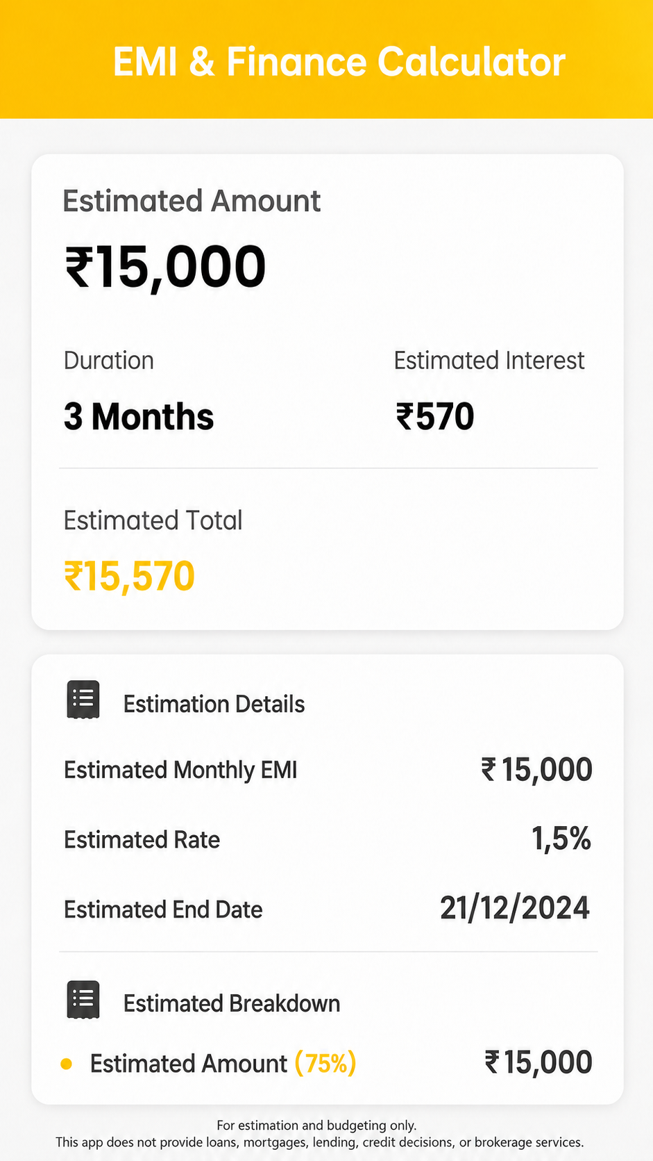 Smart Budgeting and Expense Tools Facebook ad: Personal EMI Loan Calculator