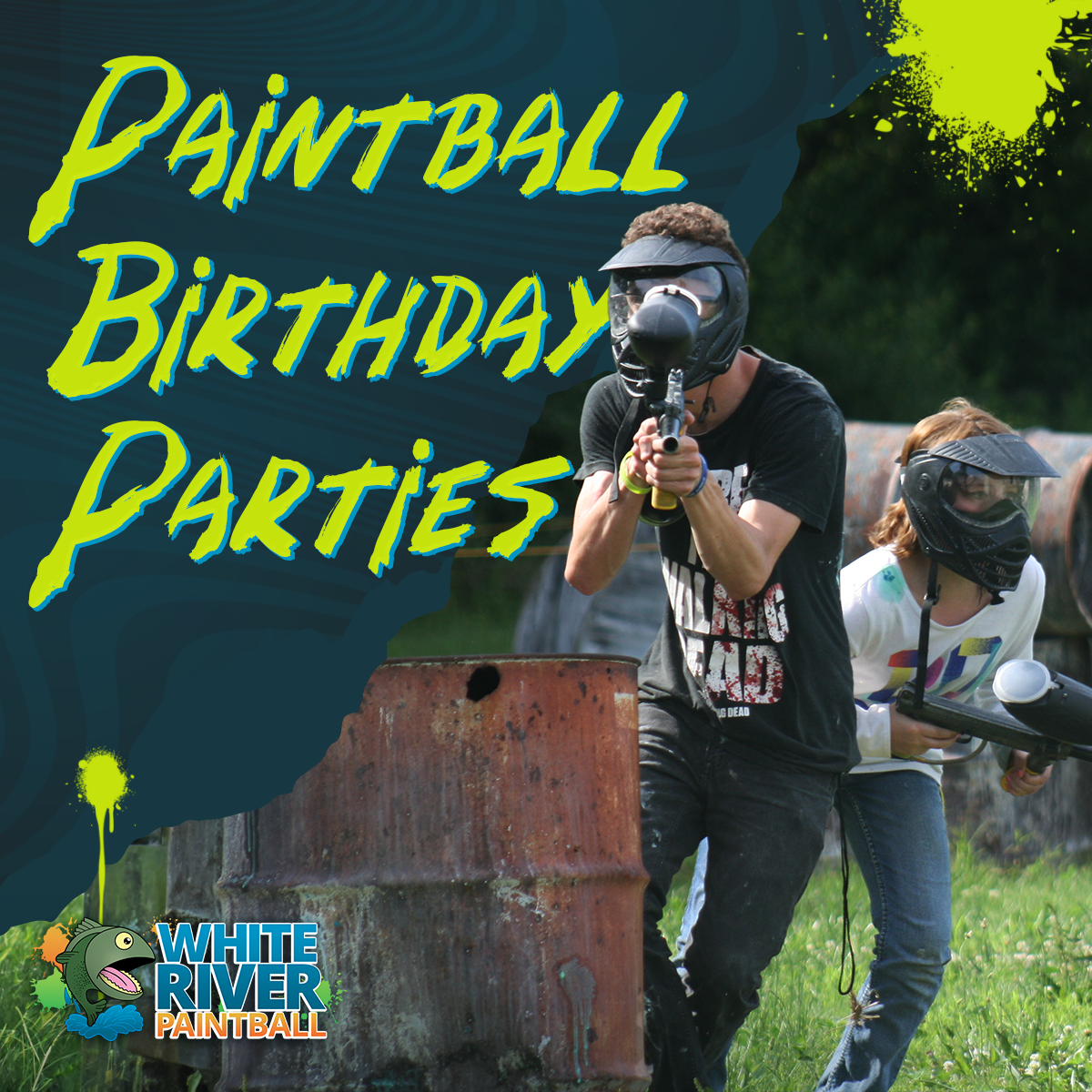 White River Paintball Facebook ad from May 21, 2026