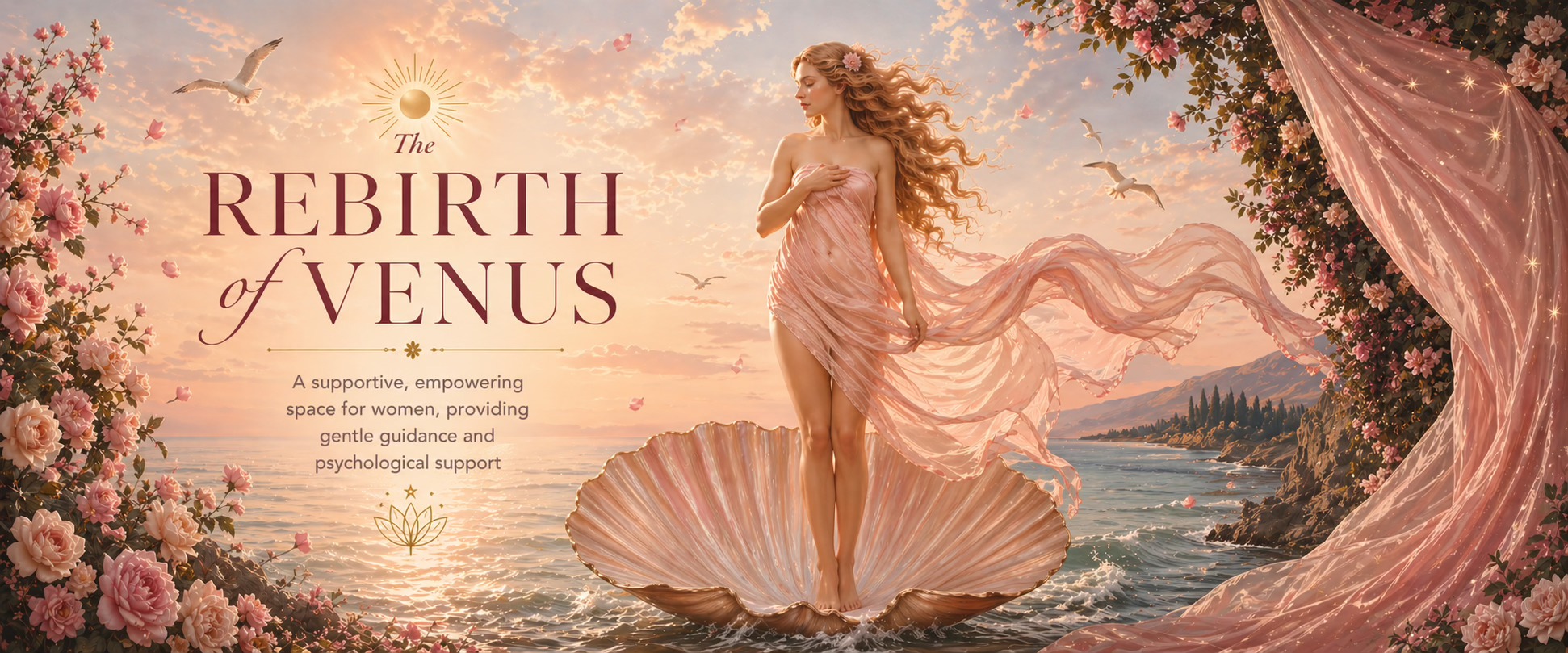 The Rebirth of Venus Facebook ad: A supportive, empowering space for women, providing gentle…