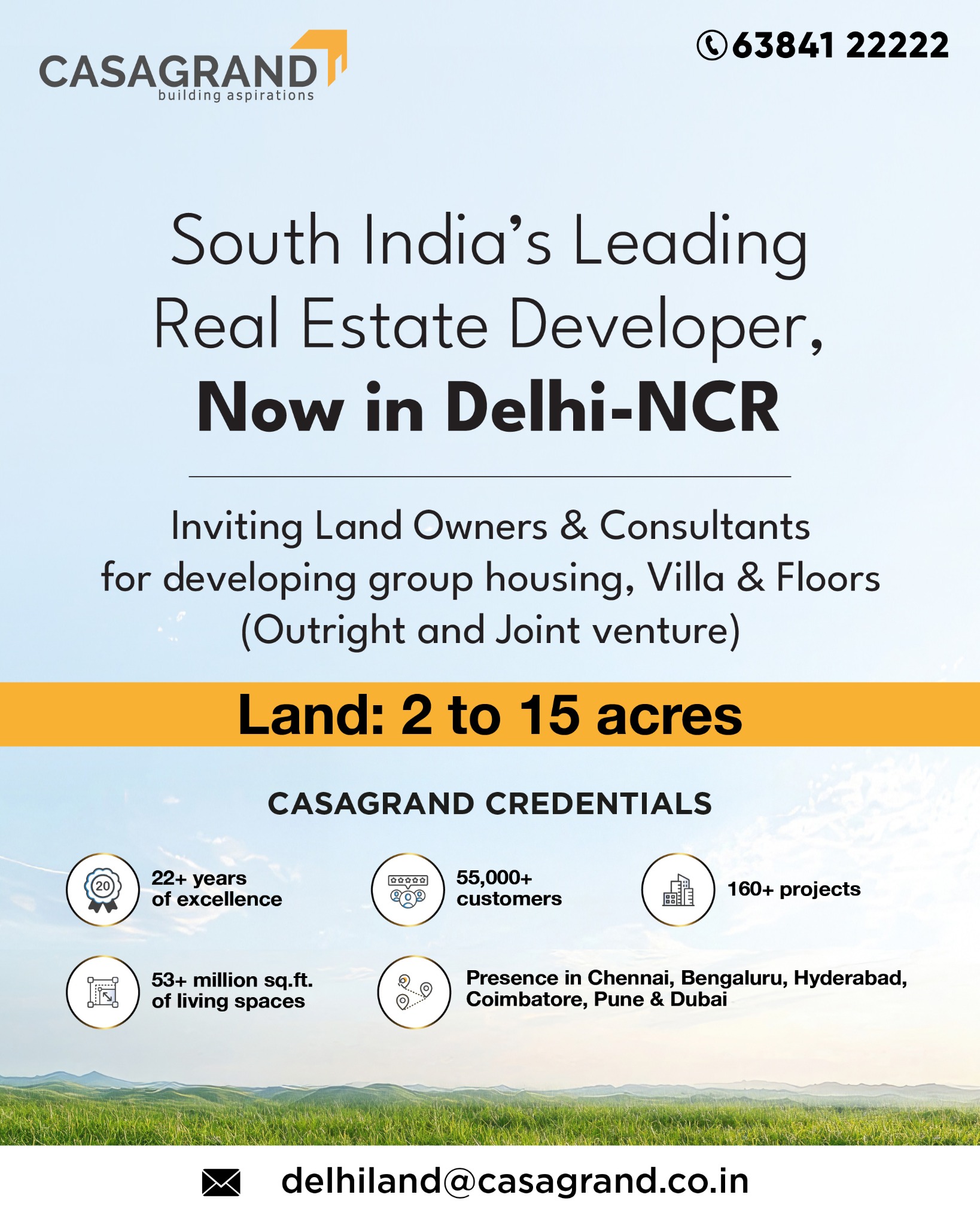 Land Acquisition - Delhi-Ncr Facebook ad from Nov 19, 2025
