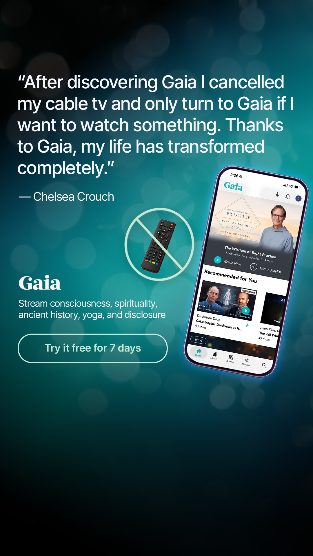 Gaia Facebook ad