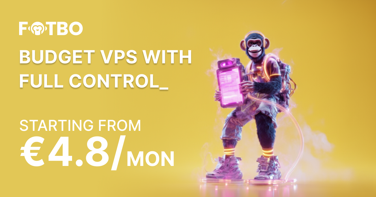Fotbo Virtual Private Servers Facebook ad: VPS from €4.80
