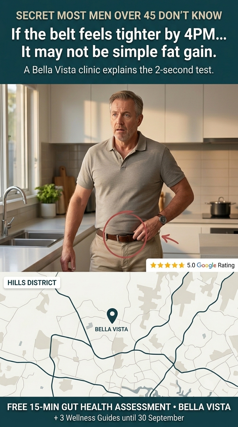 Bottoms Up Colonics Hills District Facebook ad from Aug 18, 2026