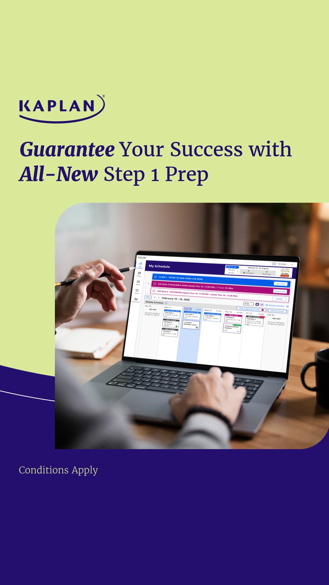 Kaplan Health Facebook ad from Jul 8, 2026
