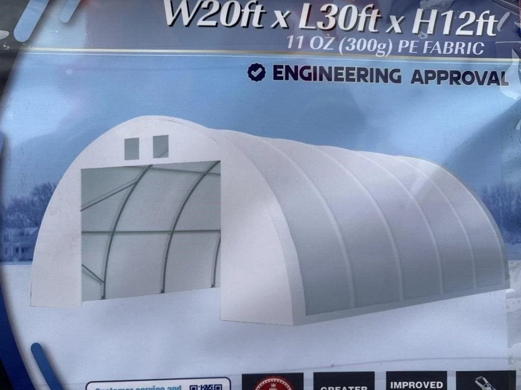 Gary J. Ghena Facebook ad: Gold Mountain 20' x 30' x 12' Heavy-Duty Storage Shelter…