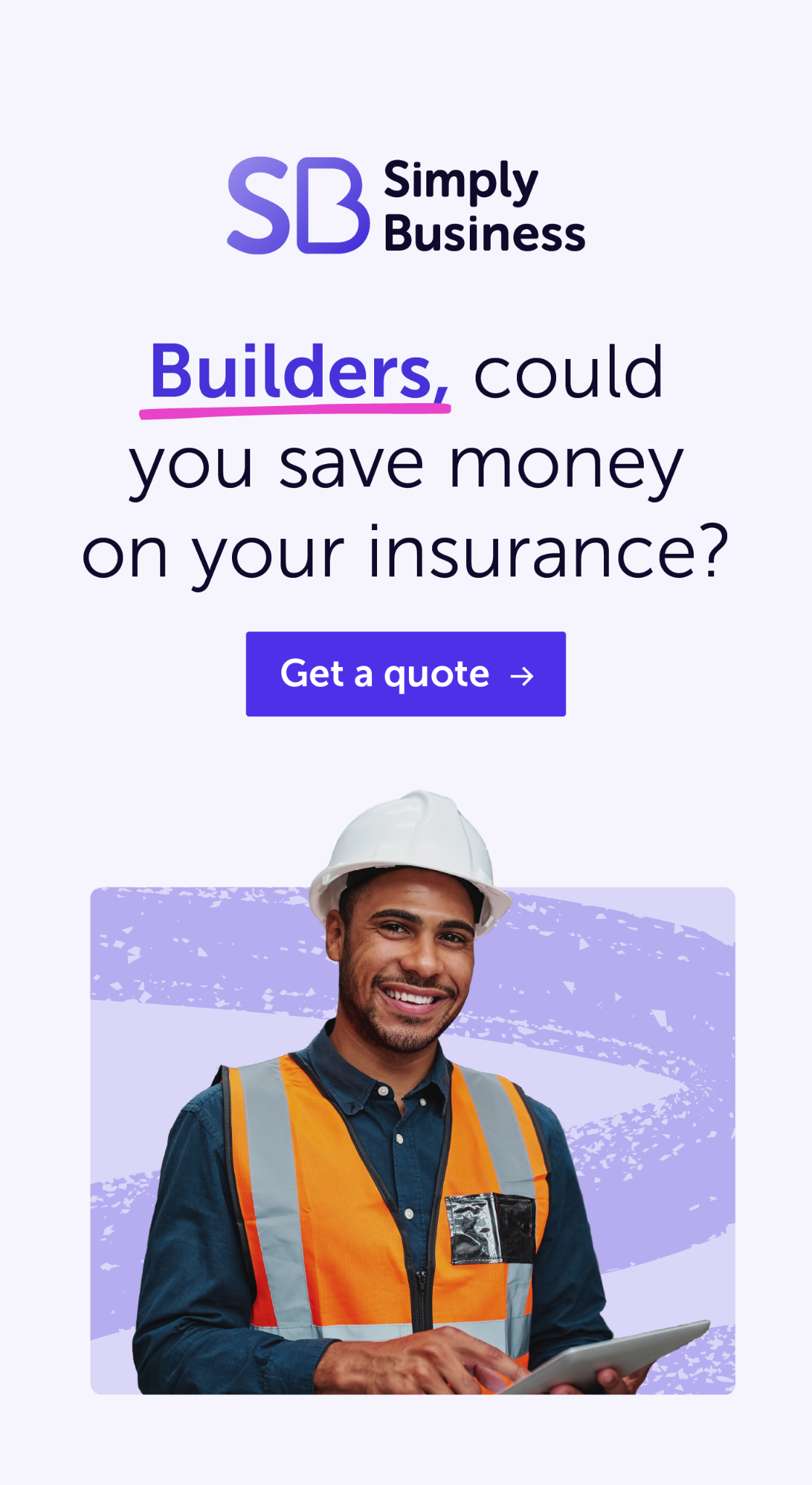 Simply Business Facebook ad