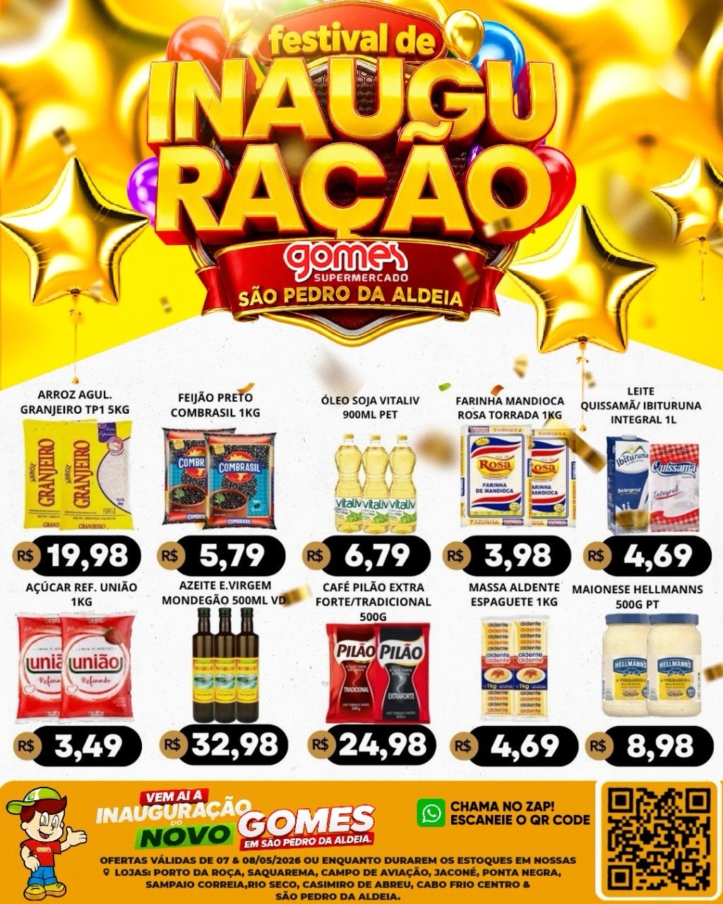 Gomes Supermercados Facebook ad: FESTIVAL DE INAUGURAÇÃO DO NOVO GOMES SÃO PEDRO!