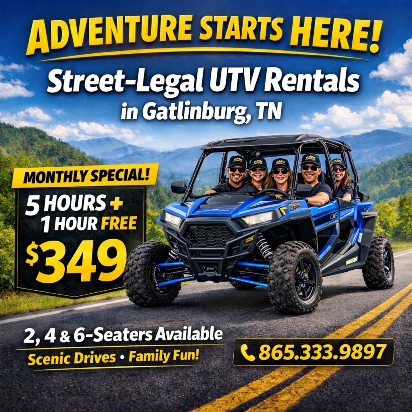 Gatlinburg Adventure Rentals Facebook ad