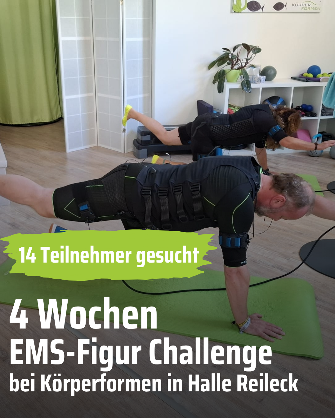 Körperformen Halle Reileck - EMS Gesundheitsstudio Facebook ad: 4 Wochen EMS Figur Challenge