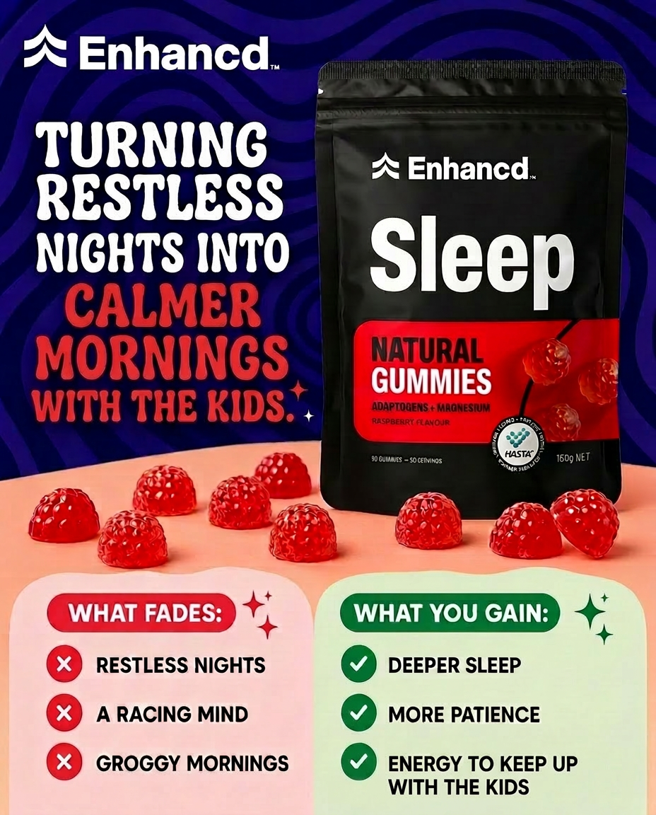 Enhancd Performance Facebook ad: Finally, sleep that actually works for parents