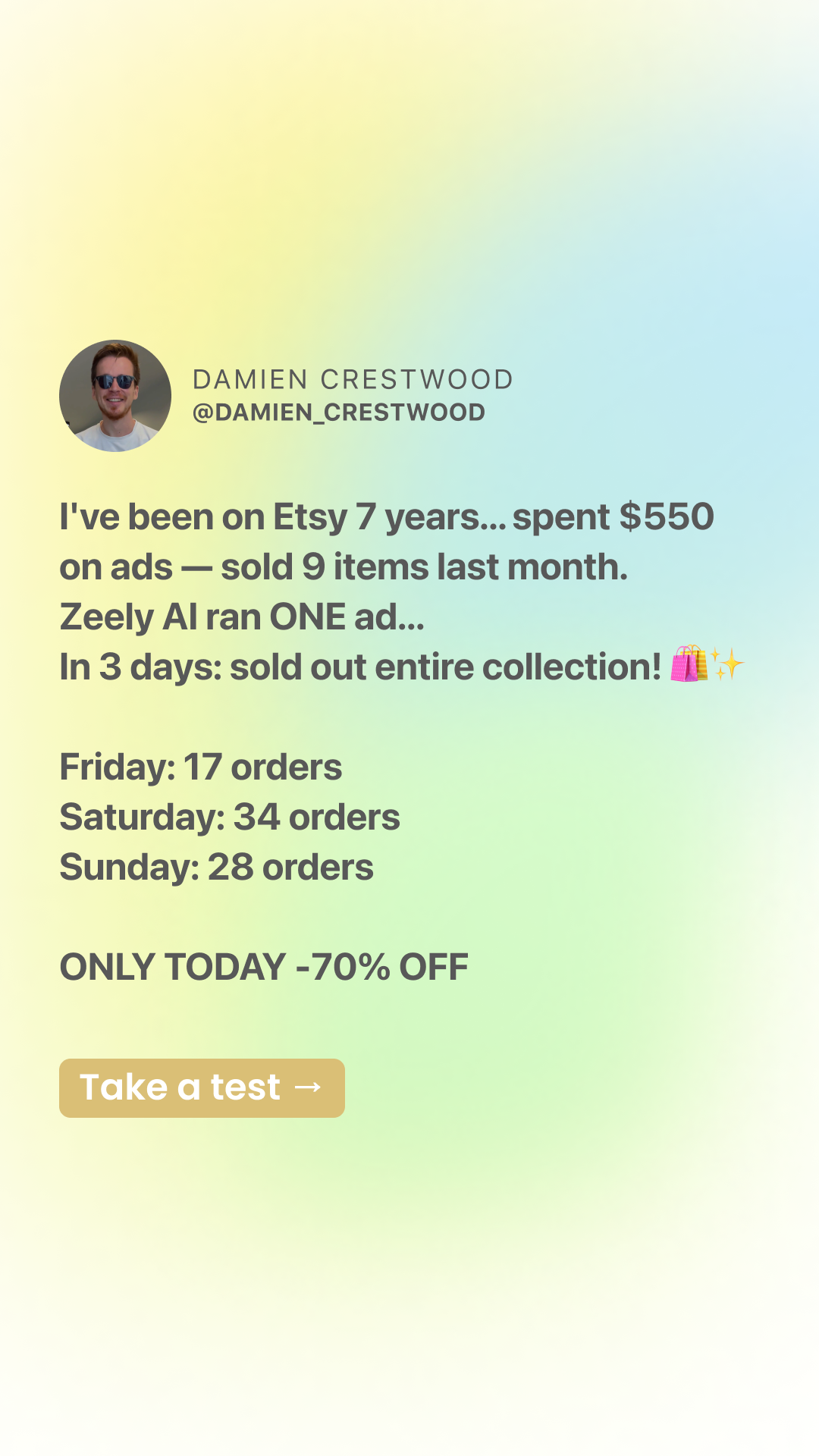 Zeely Facebook ad