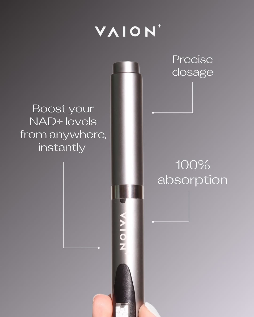 VAION NAD+ Pens Facebook ad from Aug 10, 2026
