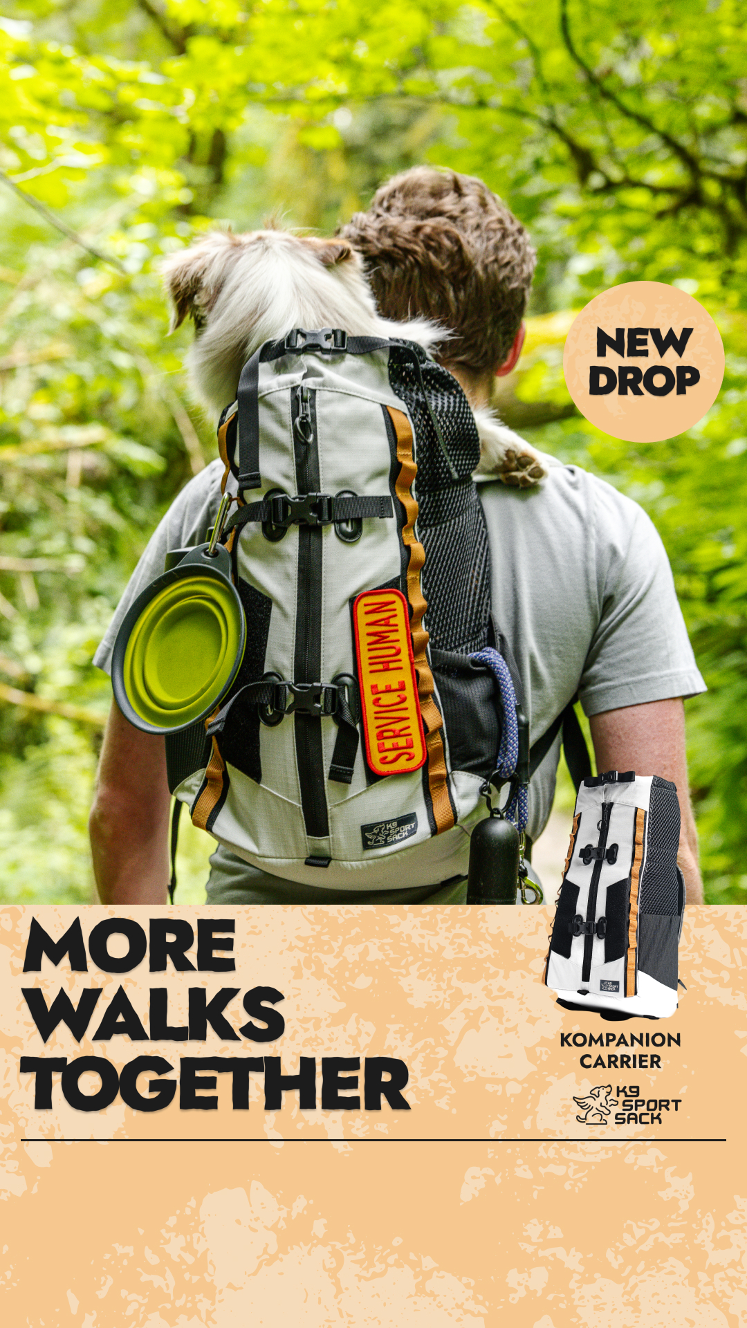 K9 Sport Sack Facebook ad: One carrier. Endless possibilities