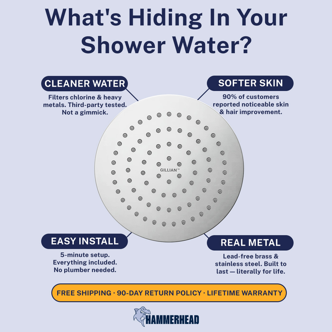 HammerHead A Shower Head Store Brand Facebook ad: Purify Your Shower Water With Gillian
