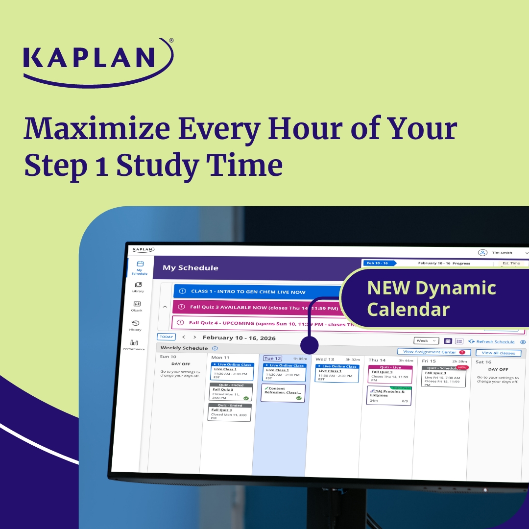 Kaplan Health Facebook ad: The Most Efficient Step 1 Prep