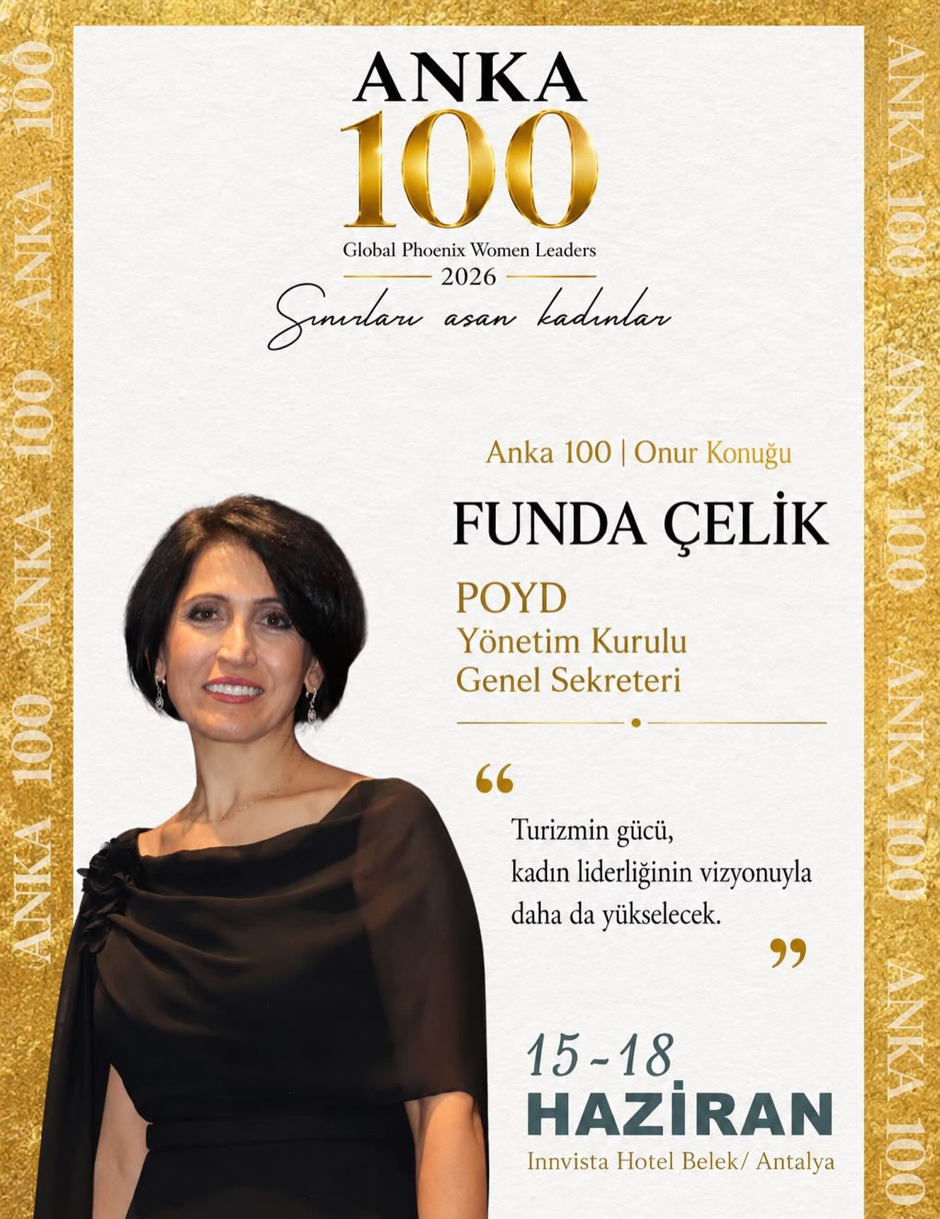 zirvedekiankalar Facebook ad: Turizm sektörünün güçlü kadın liderlerinden Funda Çelik…