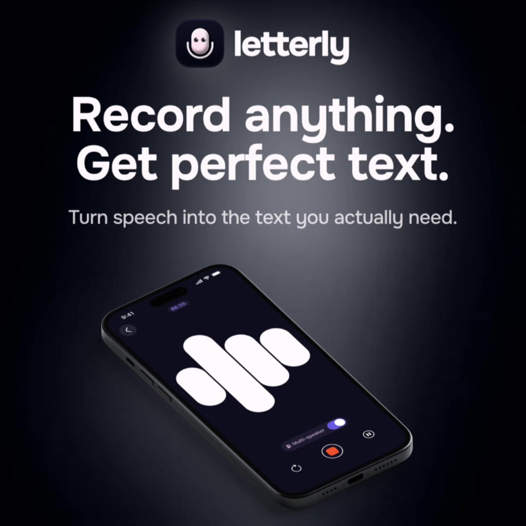 Letterly Facebook ad: Turn your thoughts into well-written text.