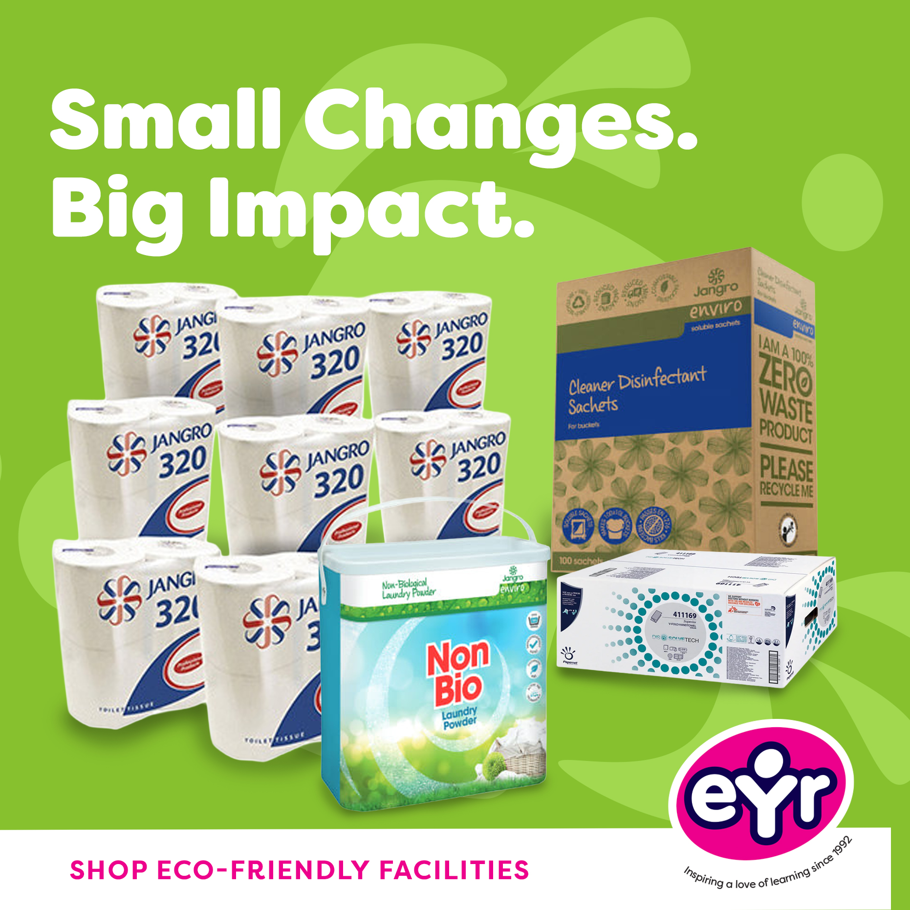 Early Years Resources Facebook ad: Eco-Friendly Cleaning Solutions