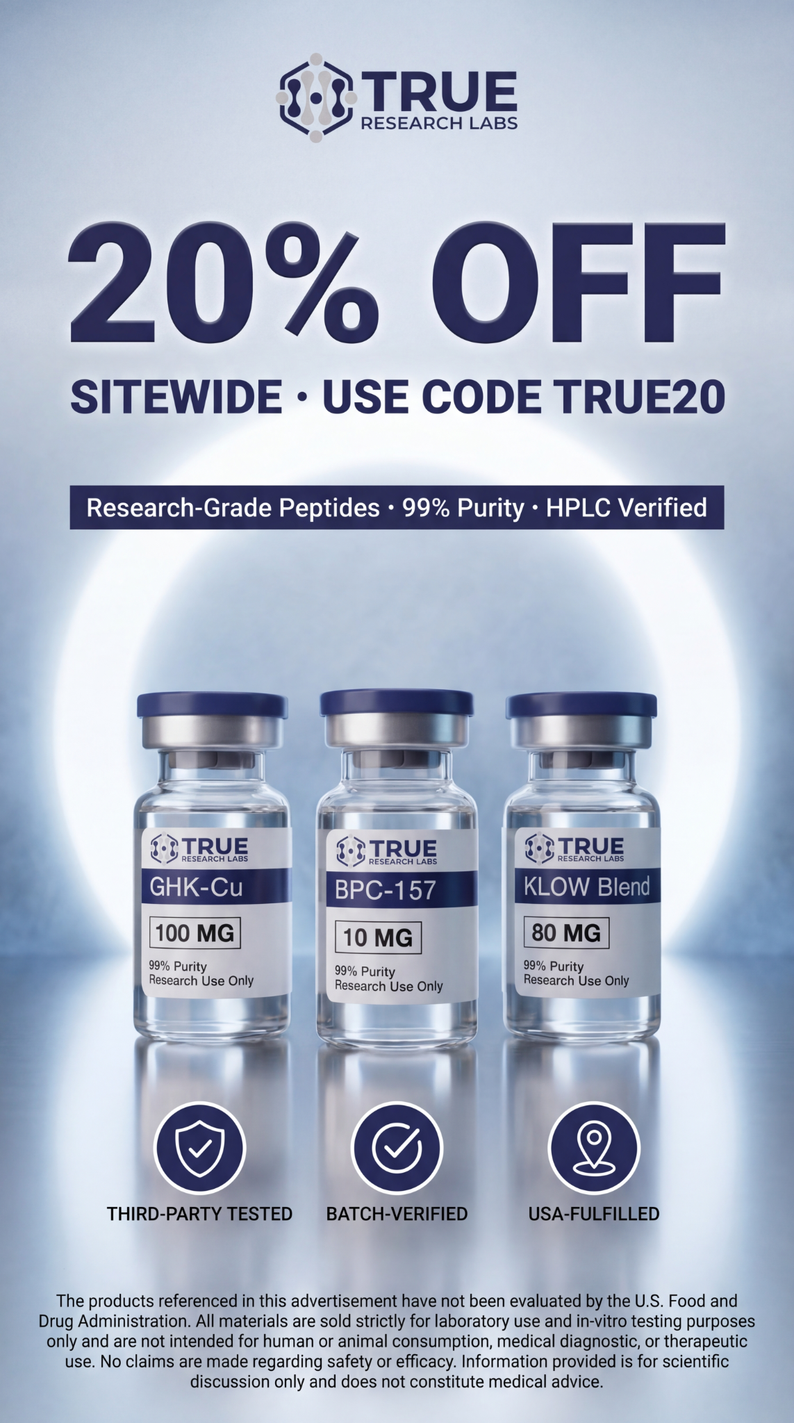 True Research Labs Facebook ad from May 13, 2026