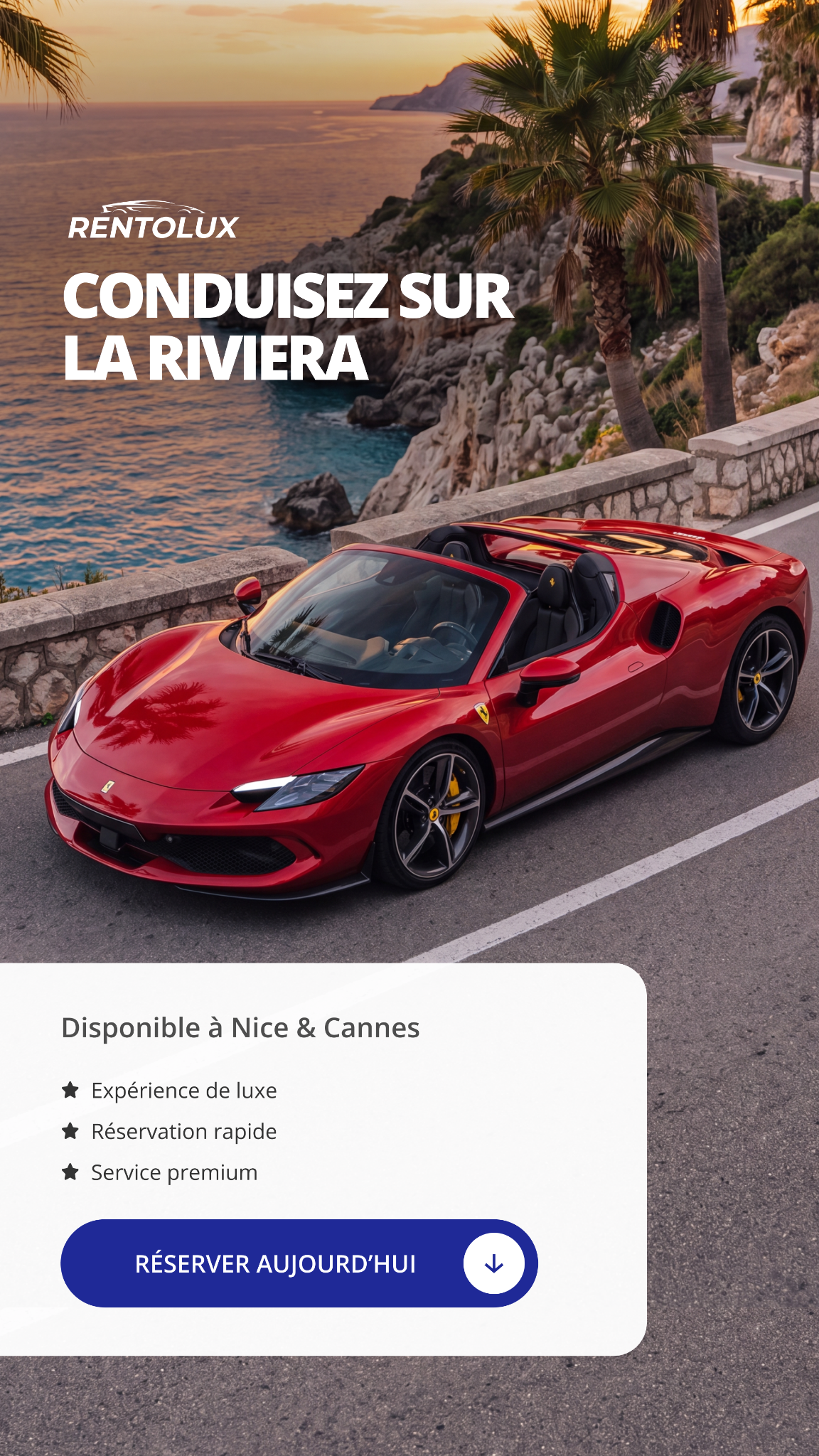 Rentolux - Luxury Car Rental in Europe Facebook ad from Jul 13, 2026