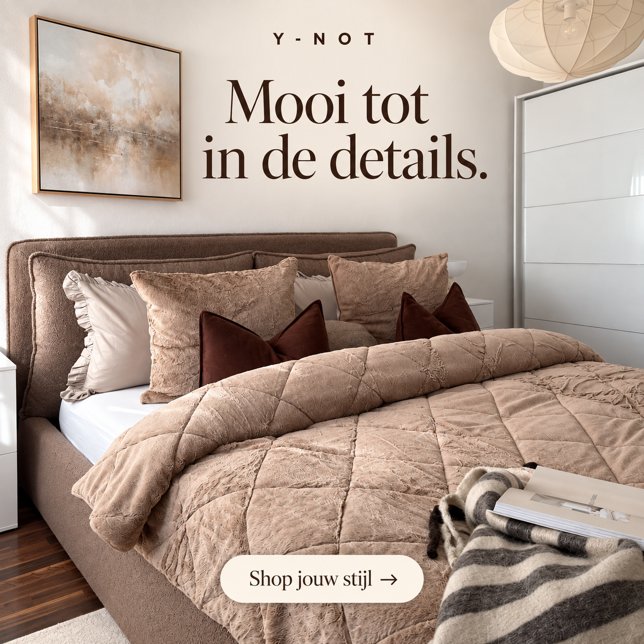 Ynot-dreambig Facebook ad: Een nieuwe sfeer begint op bed
