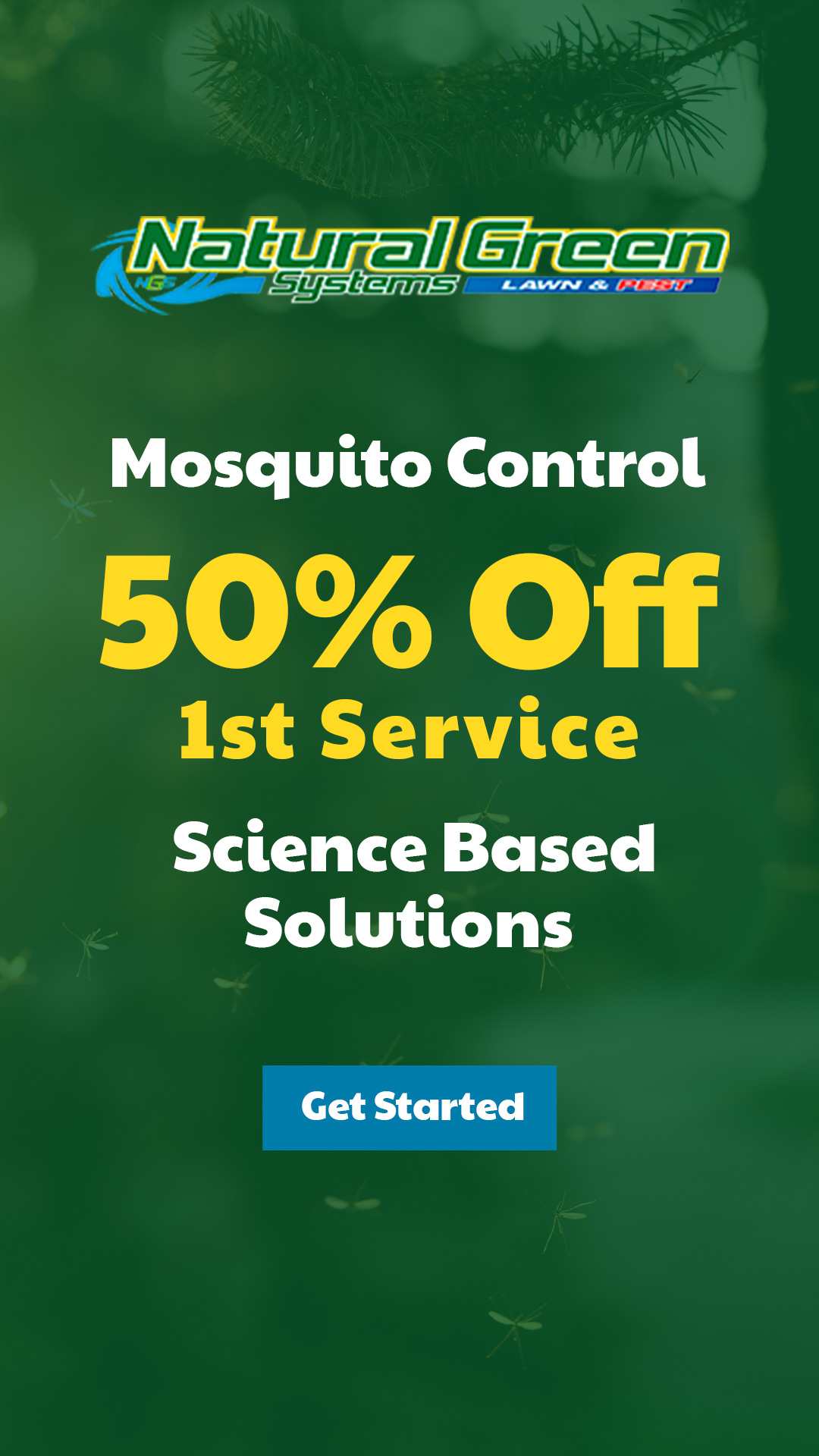 Natural Green Systems Lawn and Pest Facebook ad from May 12, 2025