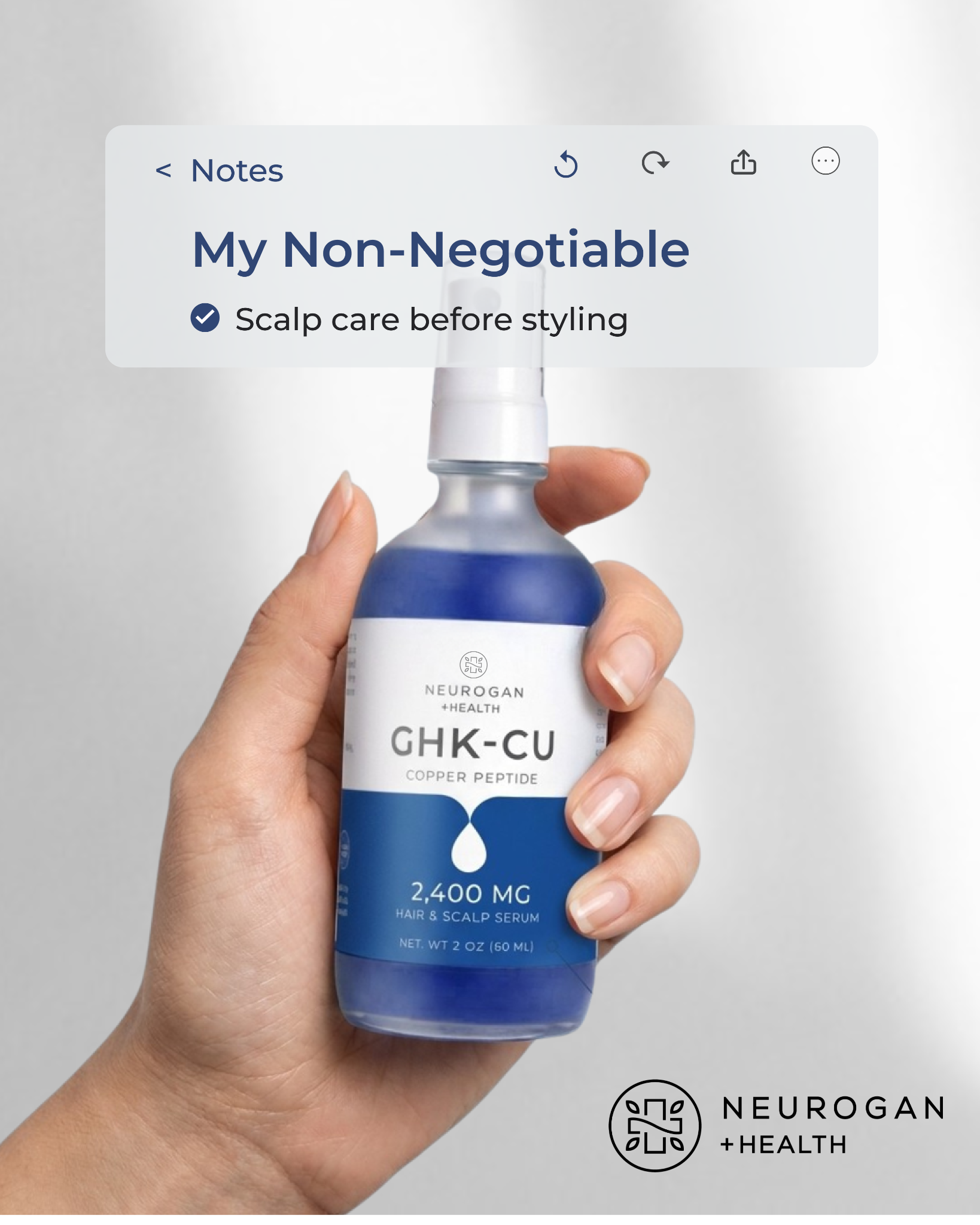Neurogan Health Daily Facebook ad: The Non-Hormonal Path to Visibly Thicker Hair