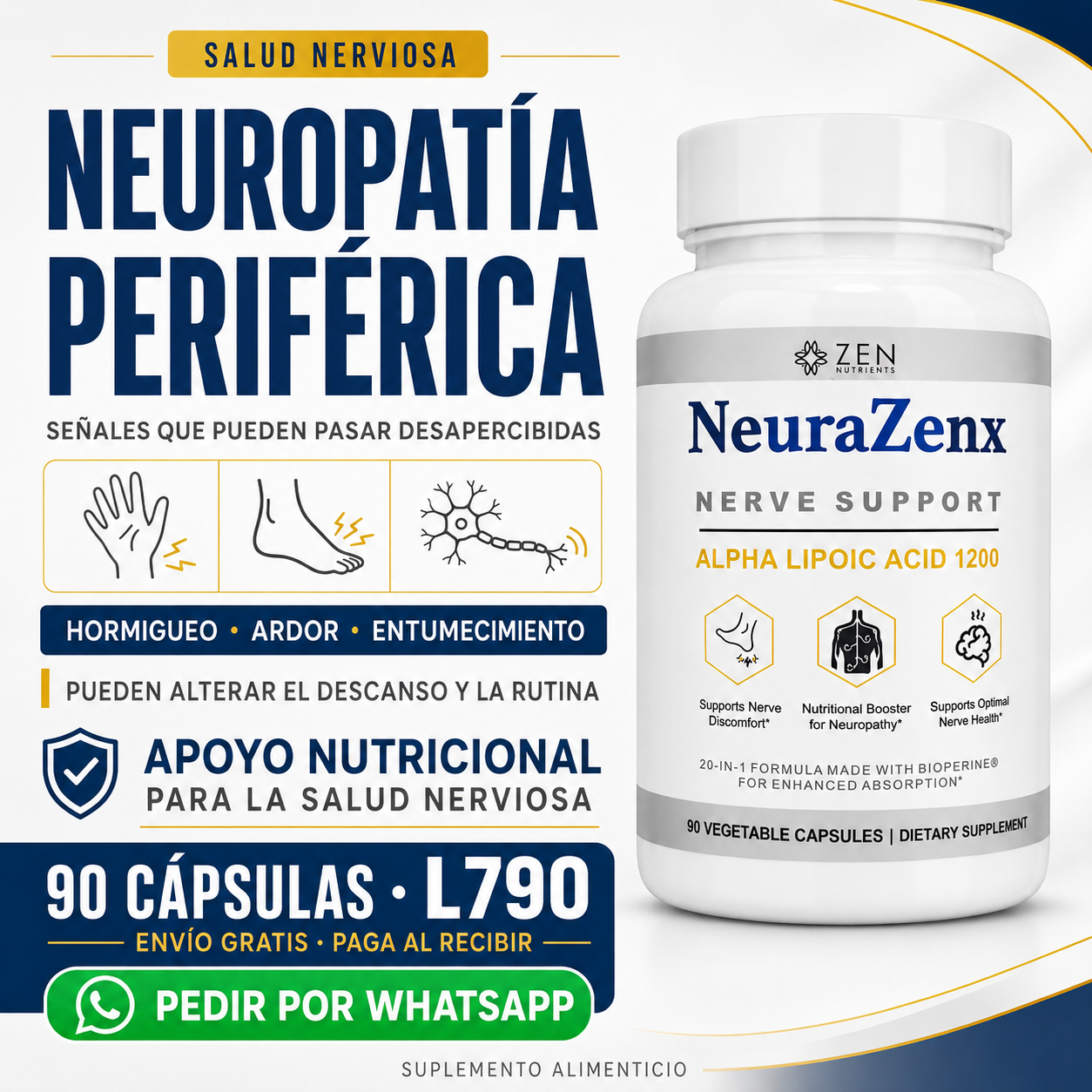 TrendyHaus Facebook ad: Apoyo para la salud nerviosa