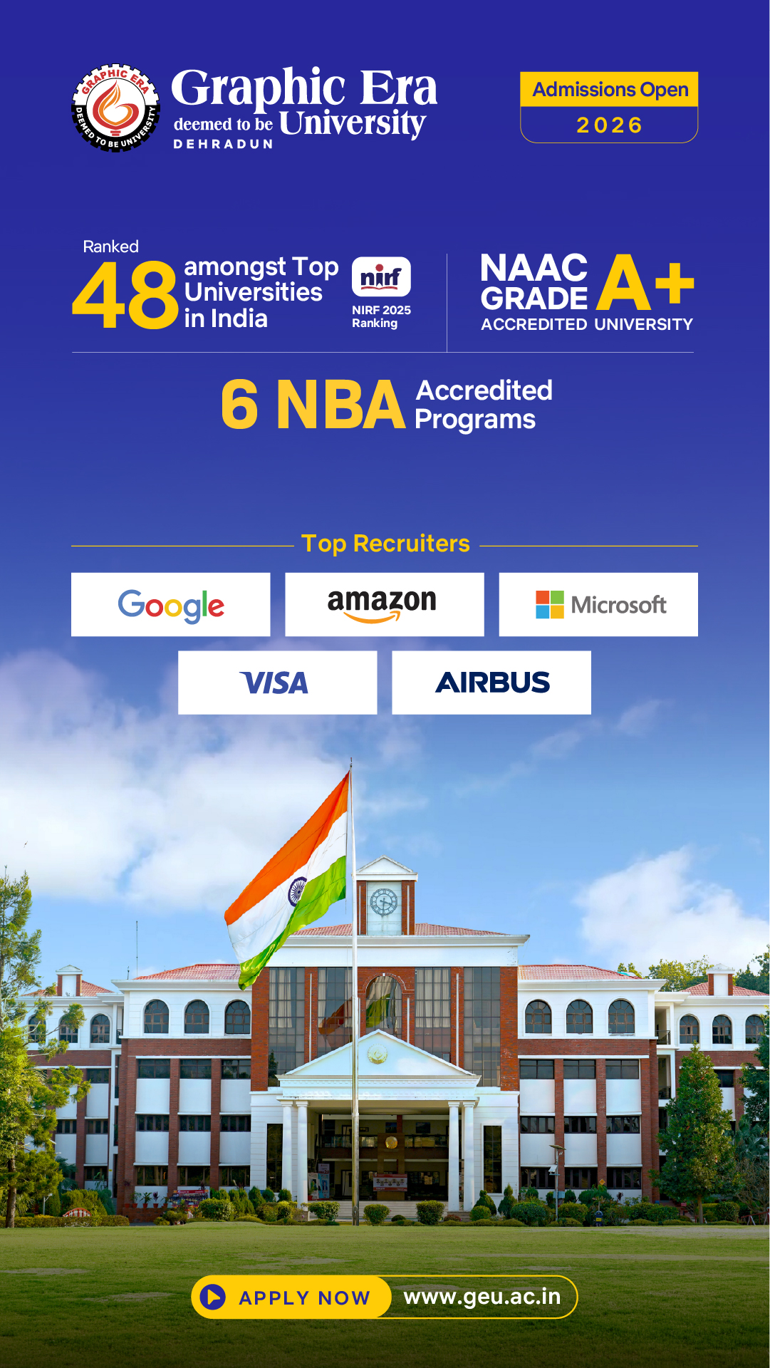 Graphic Era Deemed to be University Facebook ad