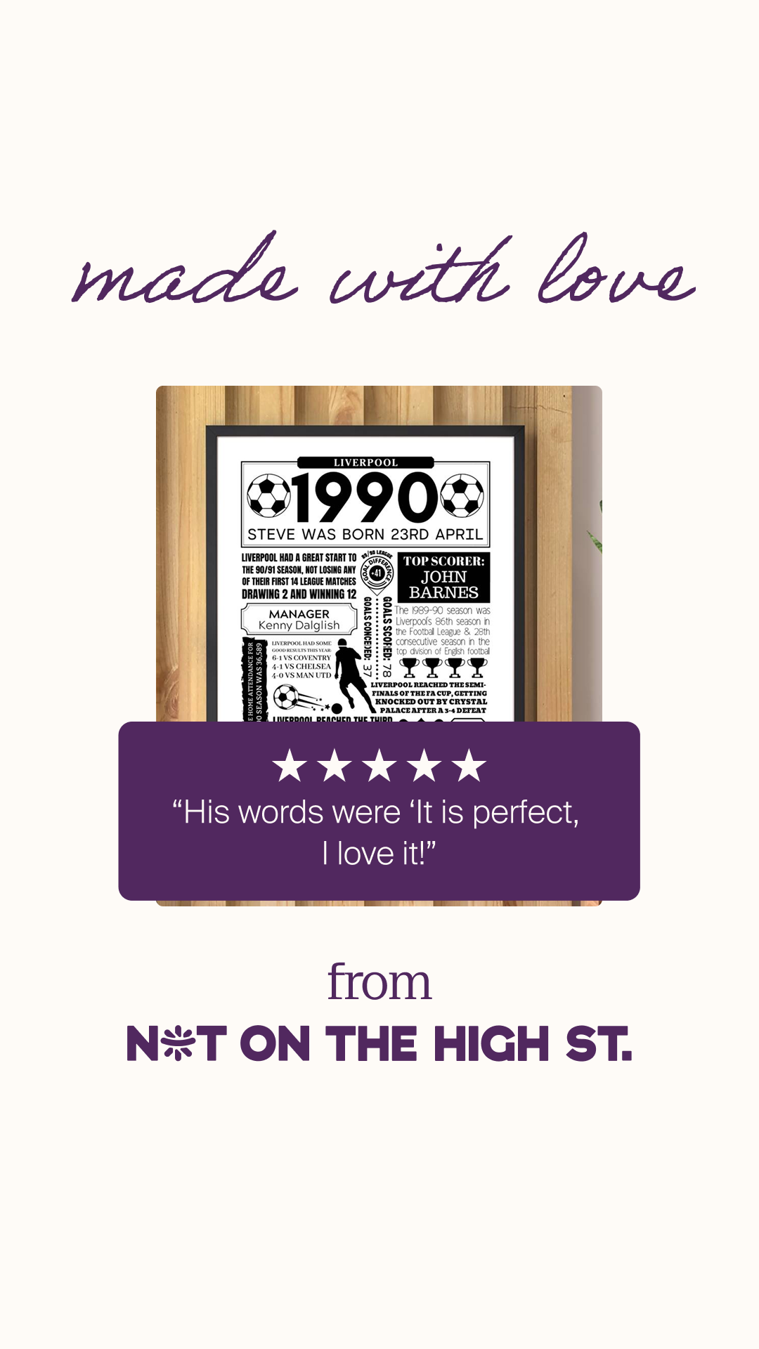 notonthehighstreet Facebook ad