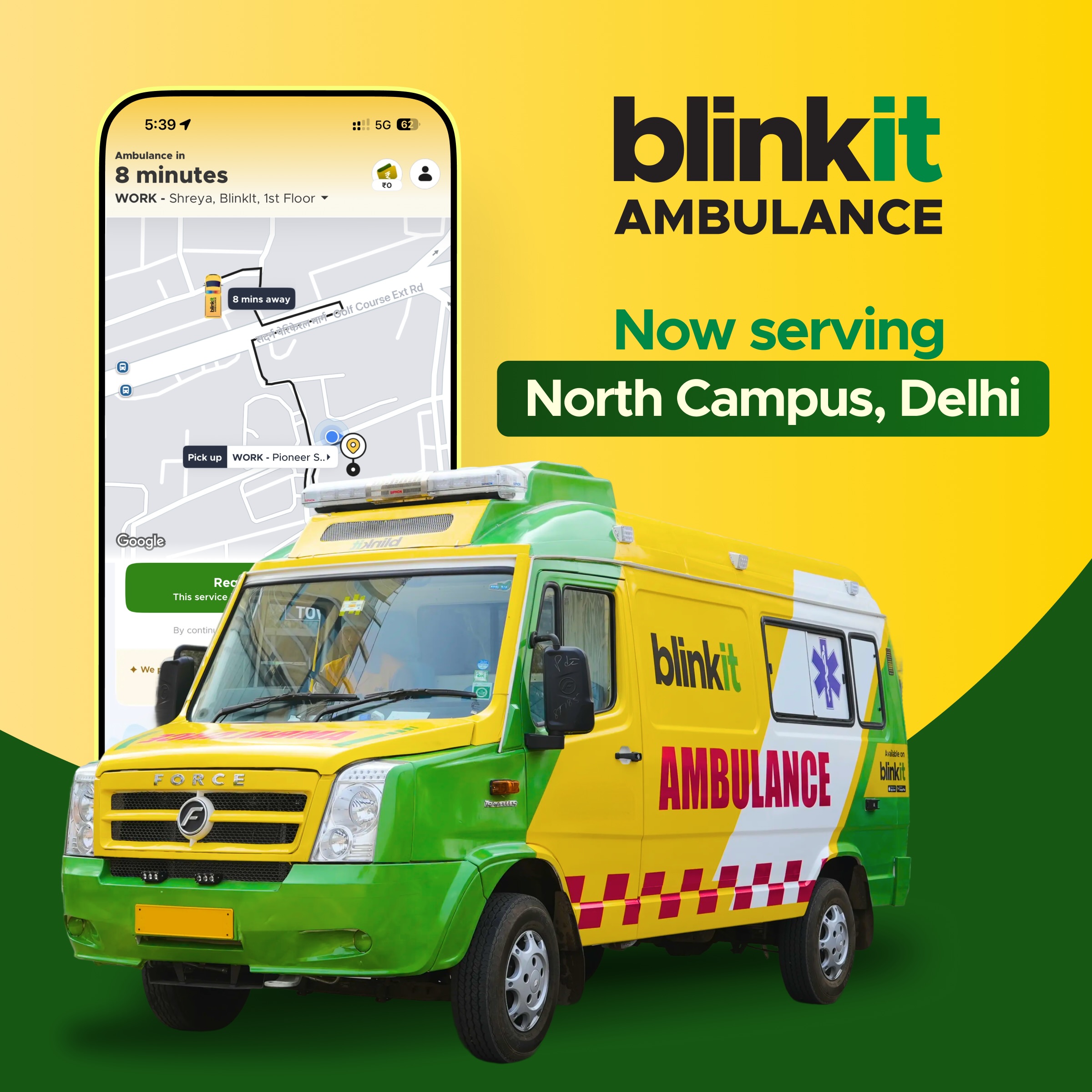 Blinkit Ambulance Facebook ad