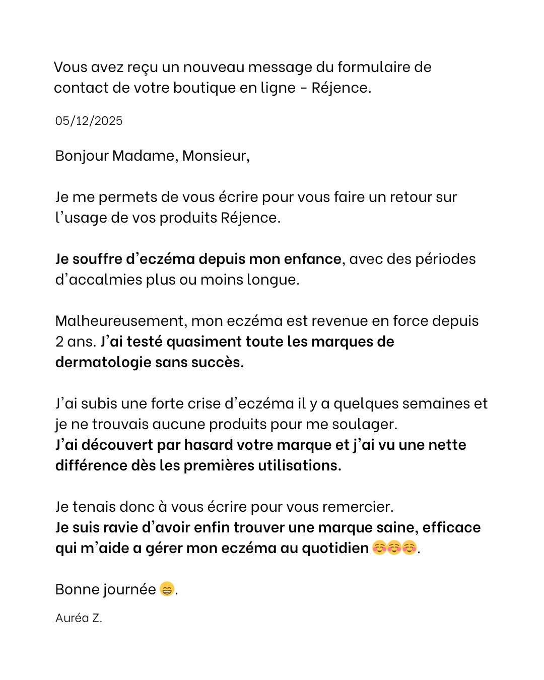 Réjence Facebook ad