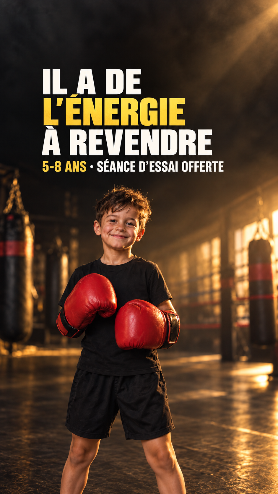 Sifight Fitness Facebook ad: Boxe 5-8 ans: sa première séance offerte