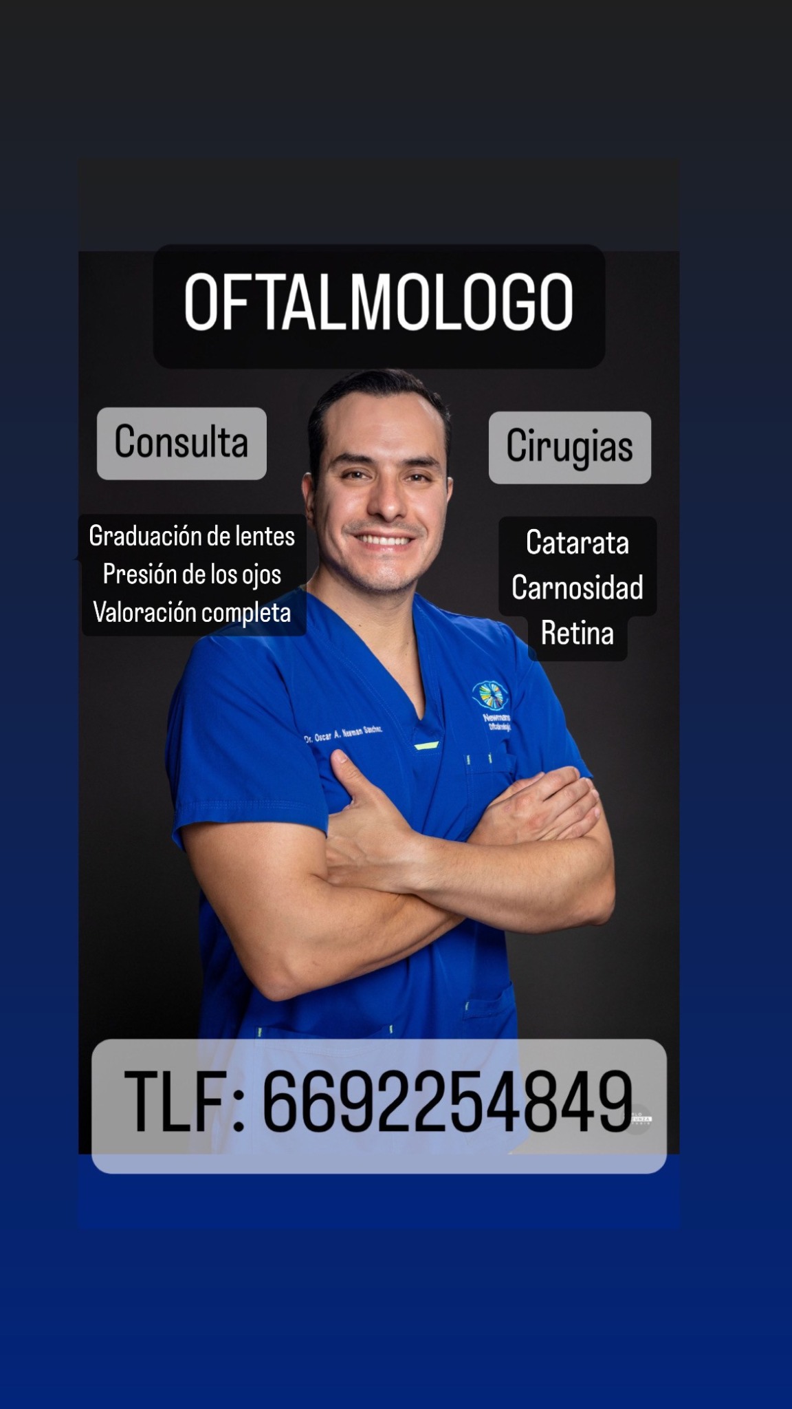 Dr Oscar Newman Sanchez Facebook ad from Jul 1, 2025