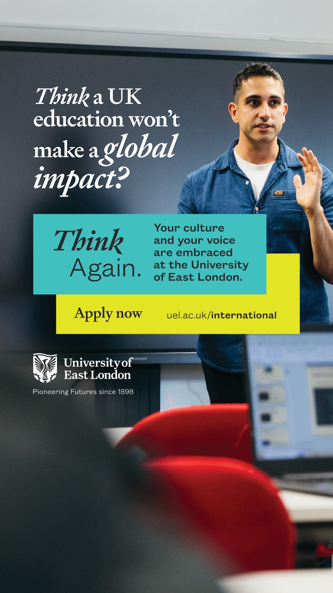 University of East London Facebook ad