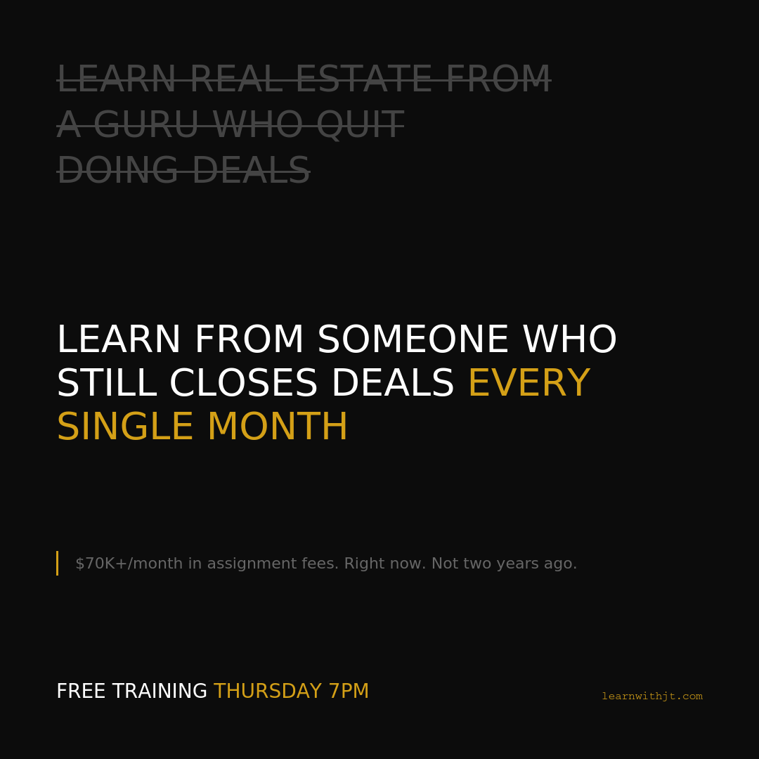 JT Sudderth Facebook ad: The 5 Step System Behind $15M in Wholesale Deals. Free…