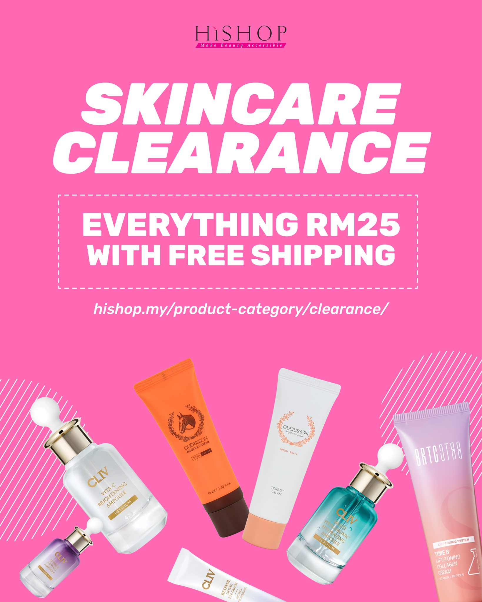 HiShop Malaysia Facebook ad: EVERYTHING RM25, GO GO GO!