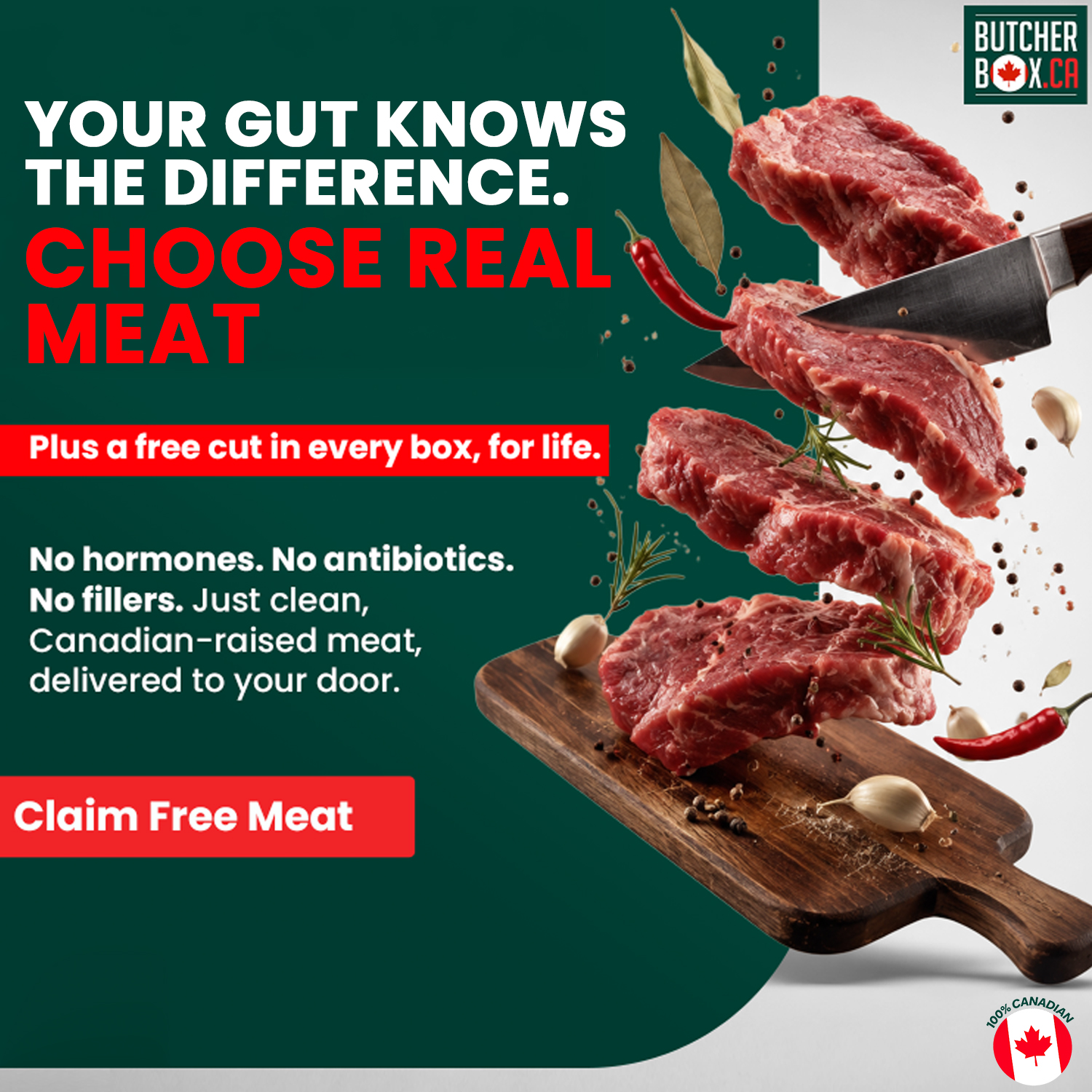 Butcher Box Facebook ad