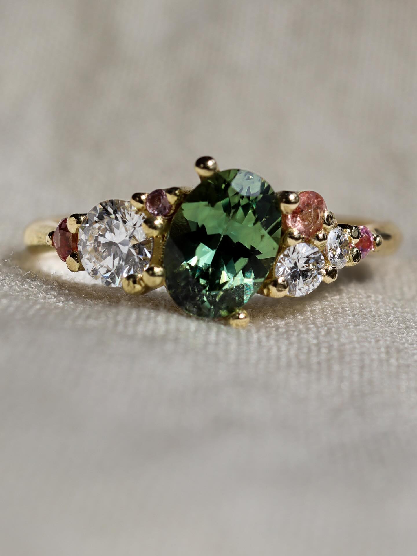 Wild Fawn Jewellery - Ethical Jewellery Brand Facebook ad: Green Sapphire Engagement Rings | Wild Fawn Jewellery