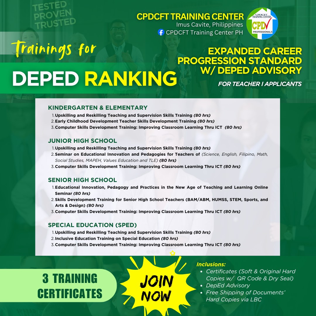 Cpdcft Training Center PH Facebook ad: ๐๐ง๐ง๐๐ก๐ง๐๐ข๐ก!