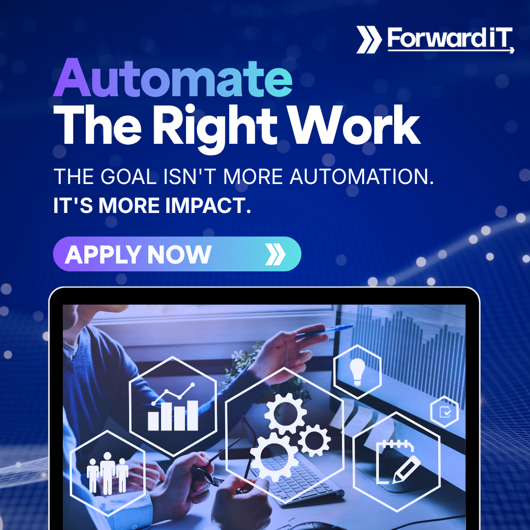 ForwardIT Facebook ad: Find The First Workflow