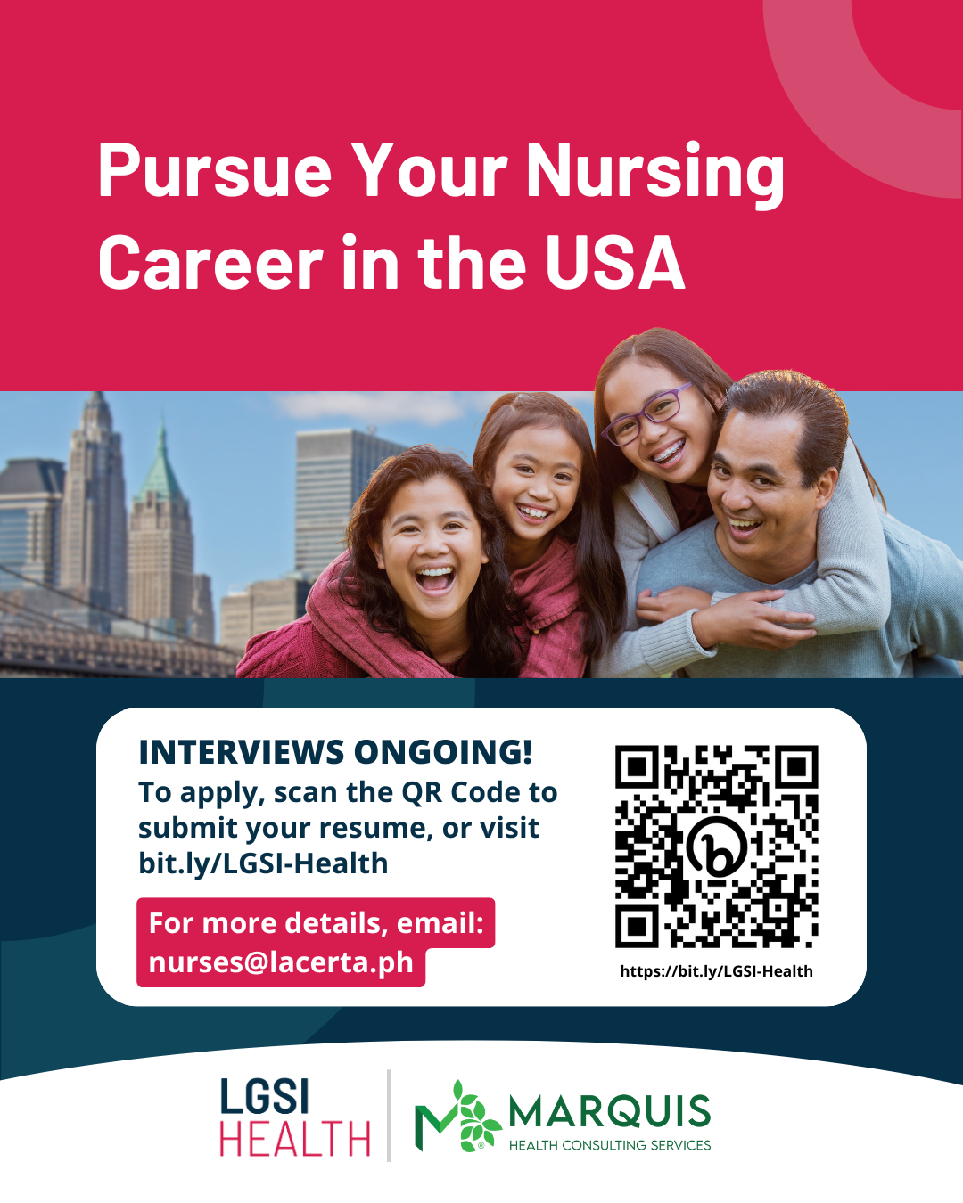 LGSI Health Facebook ad: Nursing Jobs in the USA