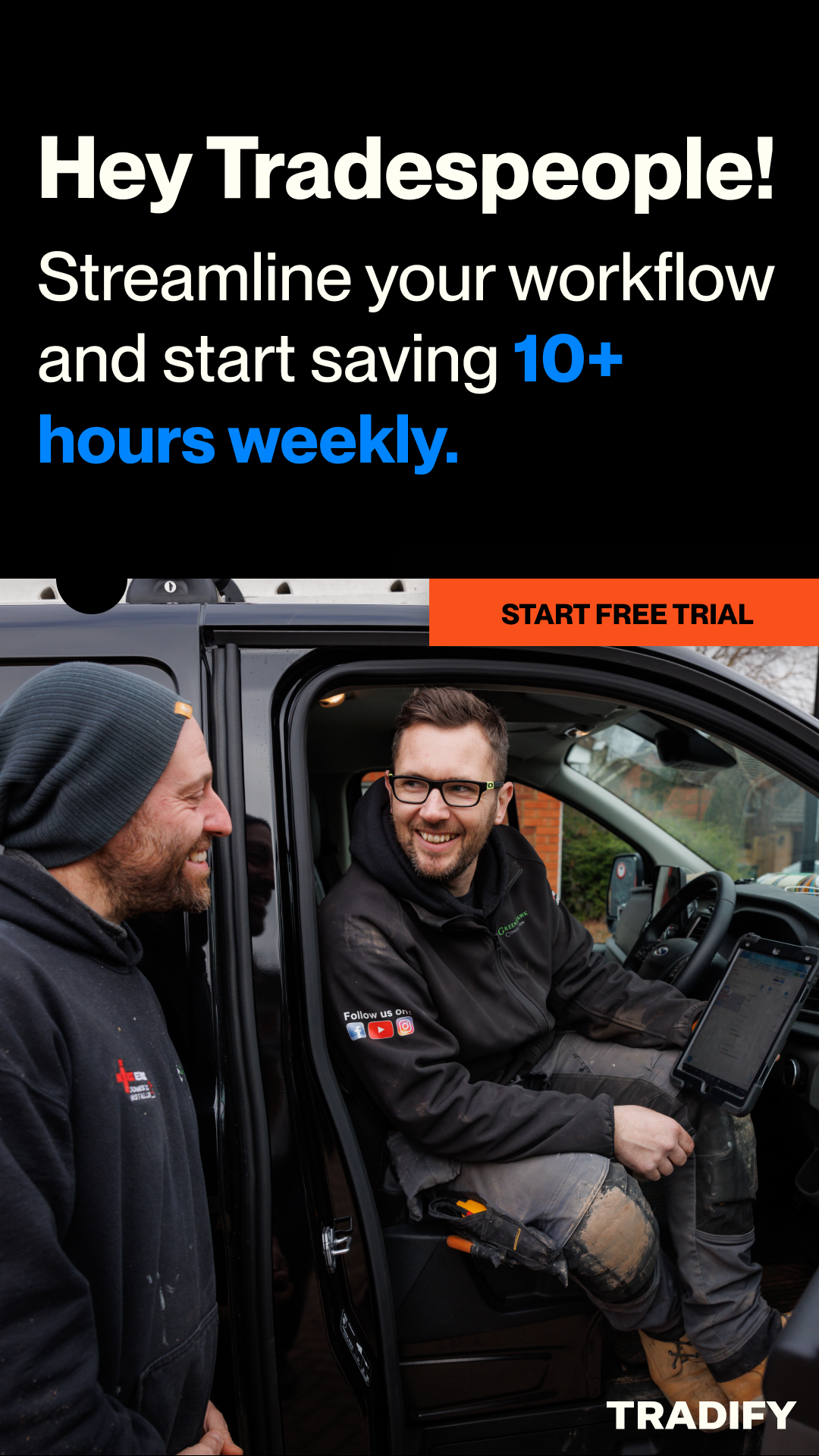 Tradify Facebook ad