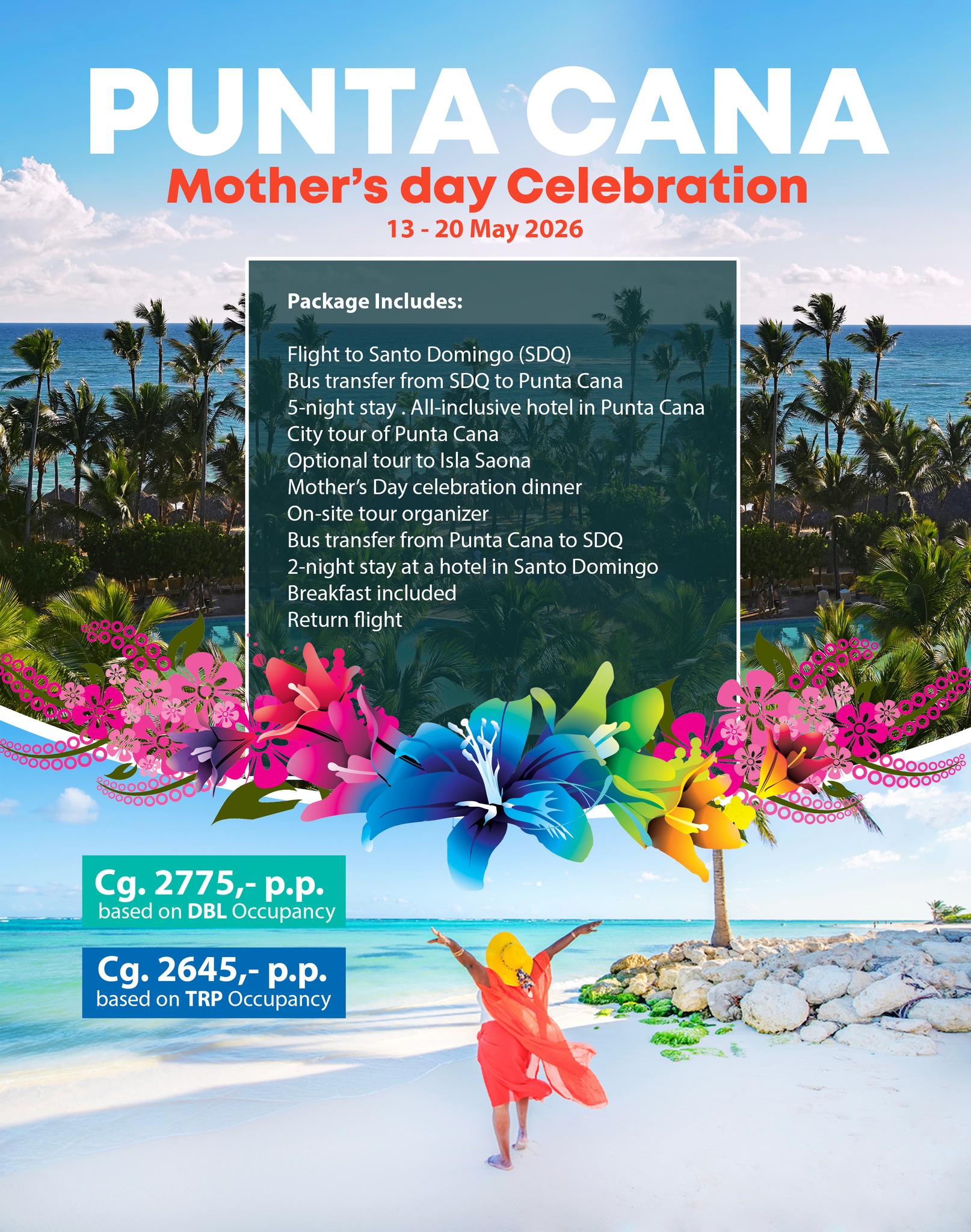 Visam Travel Club Facebook ad: What are we doing for mothersday this year?