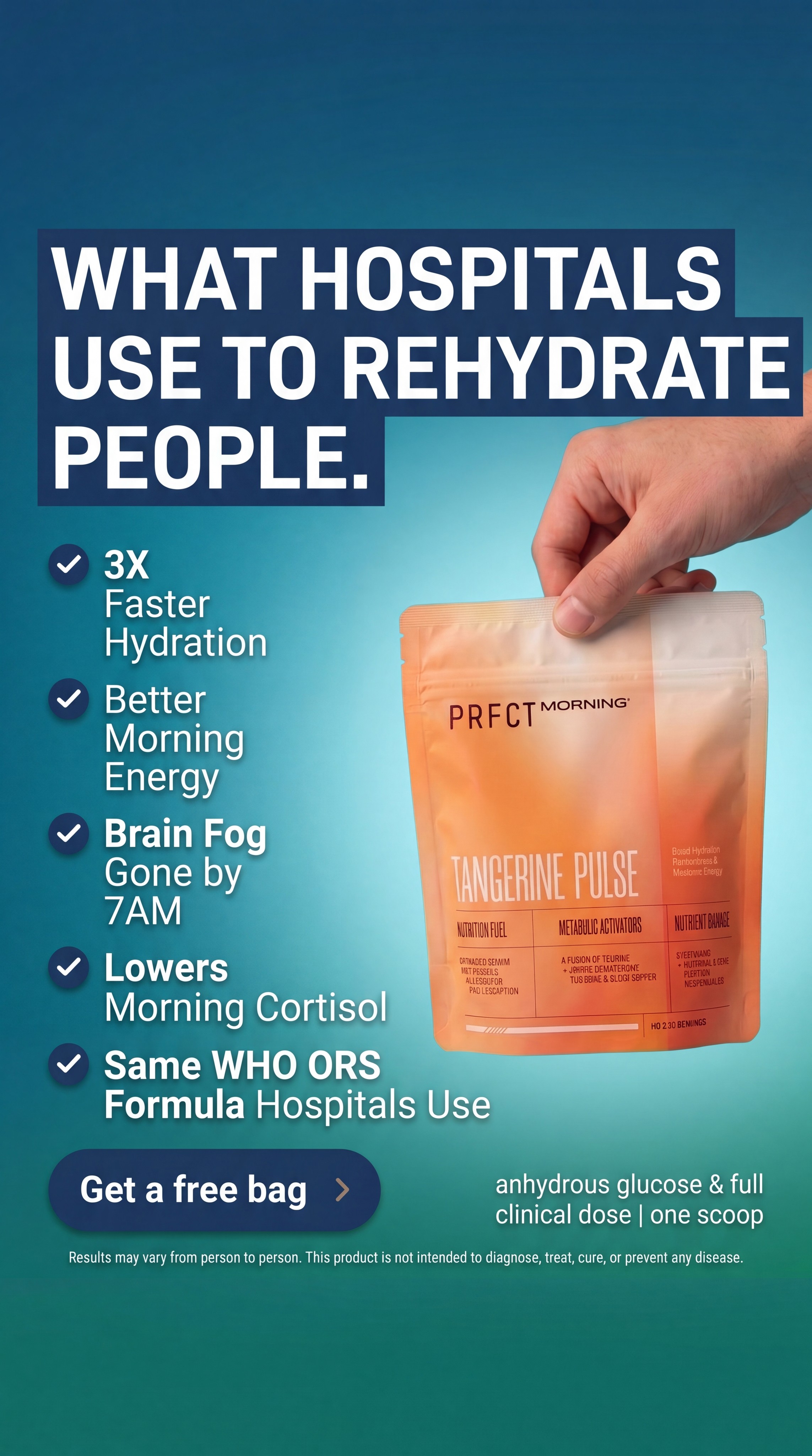 Hydration Health Daily Facebook ad: 9 Reasons Morning People Love This Electrolyte