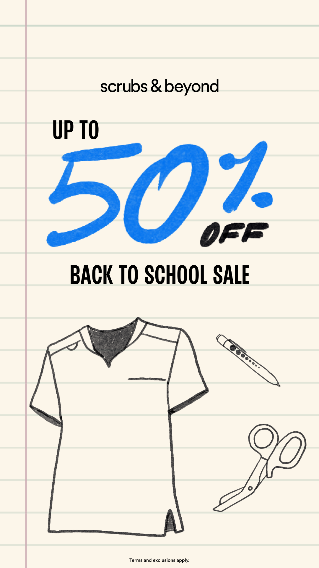Scrubs & Beyond Facebook ad